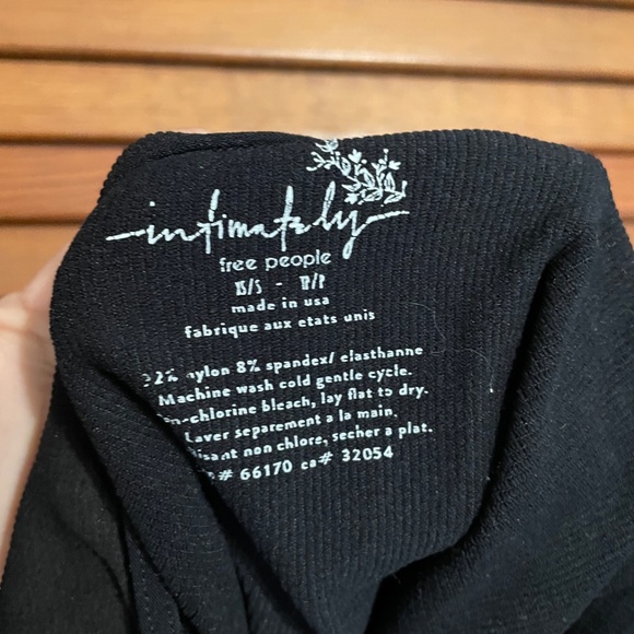 Free People Intimately Black High Neck Bodysuit - Picture 6 of 6